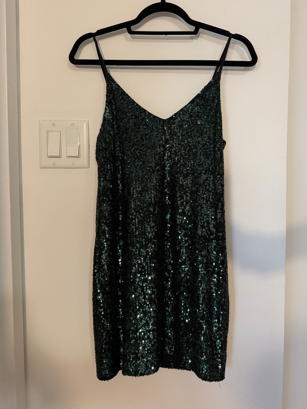 Generation Love Emerald Green Sequin Slip Mini Dress